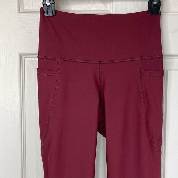 Old Navy High Rise Powersoft Side Pocket 7/8 Leggings (Scarlet Oak) - Small - Picture 9 of 13